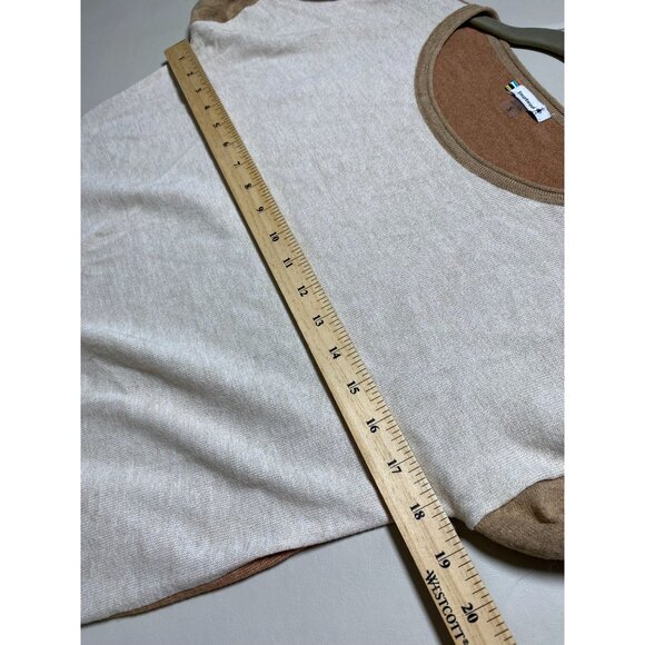 Smartwool Womens Shadow Pine Color Block Wool Blend Sweater Size Small Cream Tan - Picture 5 of 11